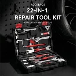 ROCKBROS Bicycle Repair Tools Kit Box Multifunctional 22-in-1 Bicycle Combination Maintenance Tools Set Pack Bike Accessories