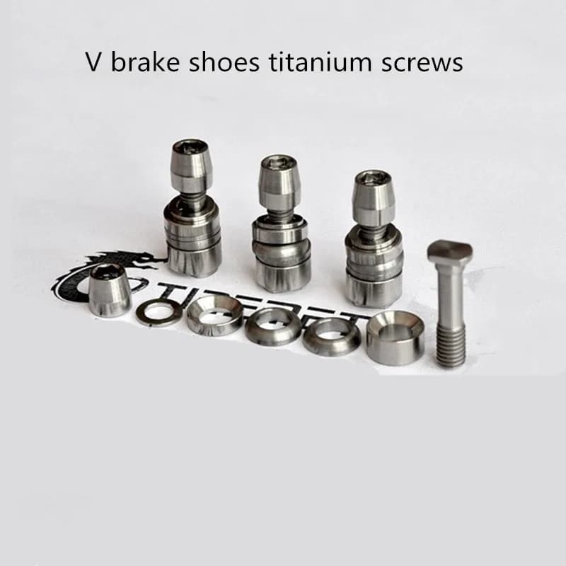 Folding bike road bike MTB bicycle brake pad titanium screw installation V brake shoes titanium screw V brake bolt upgrade
