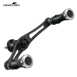 HIGHTEN Spinning Reel Dual Handle 90mm Axle Distance Carbon Fiber Material with Aluminum Alloy 15mm Diameter Knob Fits DAIWA and