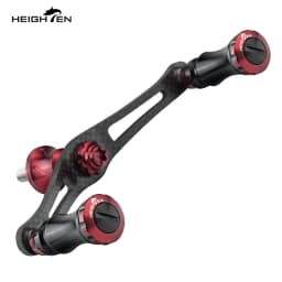 HIGHTEN Spinning Reel Dual Handle 90mm Axle Distance Carbon Fiber Material with Aluminum Alloy 15mm Diameter Knob Fits DAIWA and