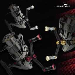 HIGHTEN Spinning Reel Dual Handle 90mm Axle Distance Carbon Fiber Material with Aluminum Alloy 15mm Diameter Knob Fits DAIWA and