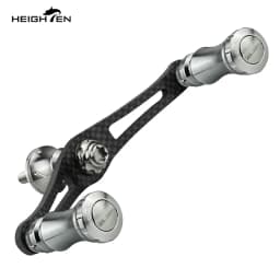 HIGHTEN Spinning Reel Dual Handle 90mm Axle Distance Carbon Fiber Material with Aluminum Alloy 15mm Diameter Knob Fits DAIWA and