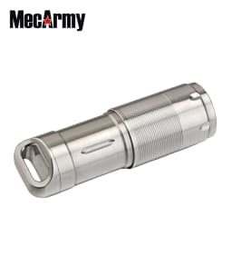 MecArmy X2S Keychain Light 130 Lumen USB Charging Stainless steel Mini Flashlight LED Torch built-in 10180 Battery