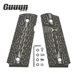 Guuun G10 Grips for 1911 Compact/Officer Big Scoop Diamond Cut Texture - 9 Color