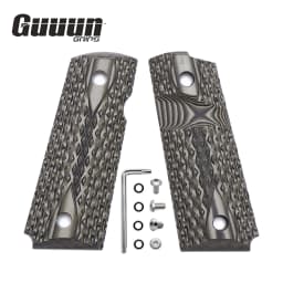 Guuun G10 Grips for 1911 Compact/Officer Big Scoop Diamond Cut Texture - 9 Color