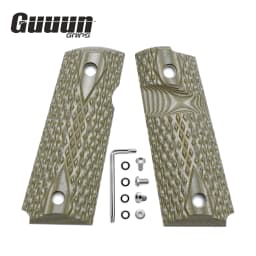 Guuun G10 Grips for 1911 Compact/Officer Big Scoop Diamond Cut Texture - 9 Color