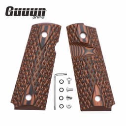 Guuun G10 Grips for 1911 Compact/Officer Big Scoop Diamond Cut Texture - 9 Color