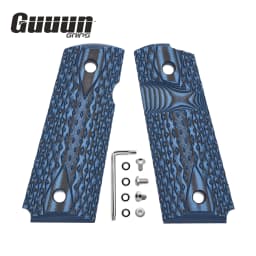 Guuun G10 Grips for 1911 Compact/Officer Big Scoop Diamond Cut Texture - 9 Color