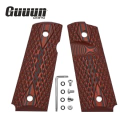 Guuun G10 Grips for 1911 Compact/Officer Big Scoop Diamond Cut Texture - 9 Color