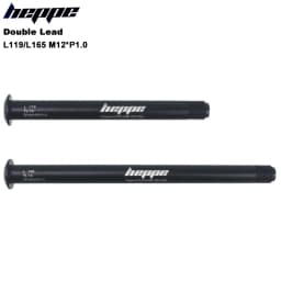 HEPPE Bicycle Double Lead Thru Axle 119mm/165mm M12xP1.0 MTB Road Bike Front Fork Shaft Skewer Rear Hub Thru Axle Bike Skewers