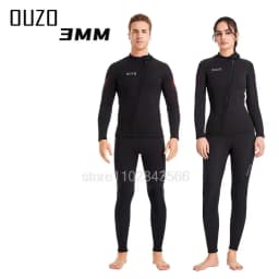 3MM Men Wetsuit Neoprene Underwater Keep Warm Diving Suit Kitesurf Surf Surfing Spearfishing Jacket Pants Clothes WetSuit