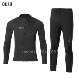 3MM Men Wetsuit Neoprene Underwater Keep Warm Diving Suit Kitesurf Surf Surfing Spearfishing Jacket Pants Clothes WetSuit