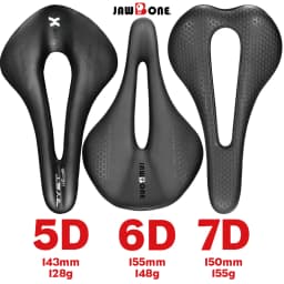Jawbone Bike Saddle 5D 6D 7D Ultralight Full Carbon 143mm 150mm 155mm Leather MTB Bicycle Road Seat Cushion Cycling Accessories