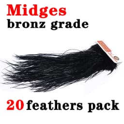 Whiting 20 Feathers Grizzly Natural/Dyed Fly Tying Feathers 9-11 Inches Long 18#20# Midge Rooster Saddle Dry Flies Tying Materia