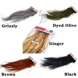 Whiting 20 Feathers Grizzly Natural/Dyed Fly Tying Feathers 9-11 Inches Long 18#20# Midge Rooster Saddle Dry Flies Tying Materia