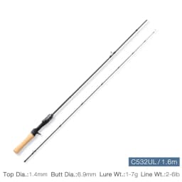 TSURINOYA Light Game Spinning Fishing Rod DRAGON 1.6m 1.8m UL Power Fast Action FUJI Guide Light Game Trout Ajing Stream Rod