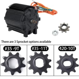 Upgraded KR5V V2 Kunray 72V 5000W Electric BLDC Motor For Electric Motorcycle Temperature Brushless Motor Go Kart Peak 80A-100A