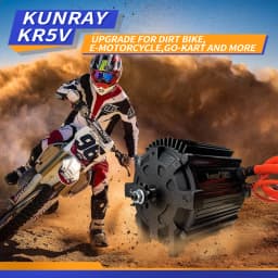 Upgraded KR5V V2 Kunray 72V 5000W Electric BLDC Motor For Electric Motorcycle Temperature Brushless Motor Go Kart Peak 80A-100A