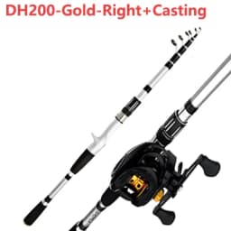 Telescopic Short Lure Fishing Rod 1.5/1.8/2.1/2.4M and Baitcasting Reel 5.2:1 /7.2:1 Combo Portable Travel Fishing Kit for Carp