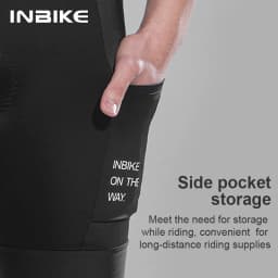 INBIKE Men's Cycling Bib Shorts Solid Color Mountain Bike Shorts High-end Outdoor Breathable Cycling Tights UV Protection