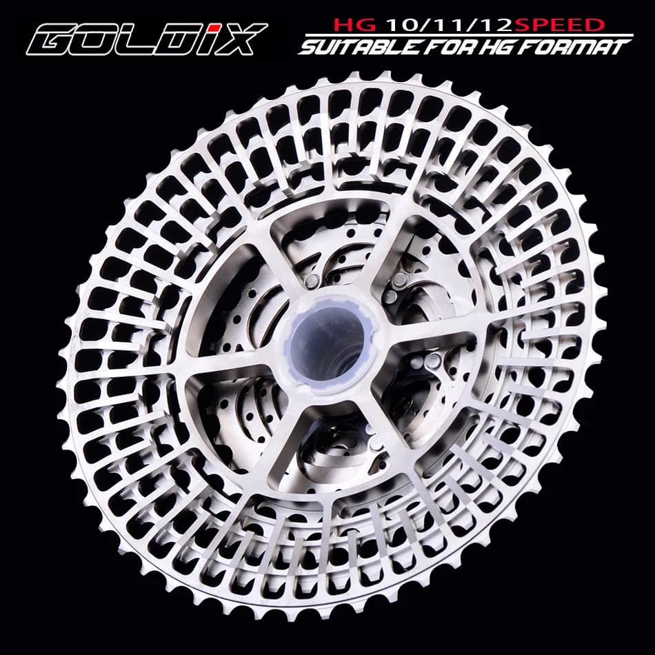 SUNSHINE Ultra Light Mountain Bike Bicycle Cassette Aluminum Alloy Hollow CNC Machining 11/12Speed HG Compatible with SHIMANO