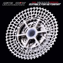 SUNSHINE Ultra Light Mountain Bike Bicycle Cassette Aluminum Alloy Hollow CNC Machining 11/12Speed HG Compatible with SHIMANO