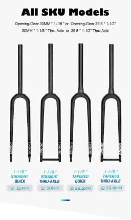 DODICI-Carbon Fiber Road Bike Straight Gravel Fork, Carbon Fiber, Barrel Shaft, Quick Release, 700C * 55C