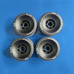 ELIZA Longboard Skateboard Wheels 100*56mm SHR78A, 90% Rebound Electric Longboard Wheel Stoned Surface Black Yellow and White