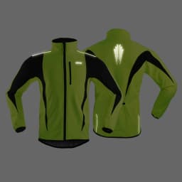 ARSUXEO Men's Winter Cycling Jacket Thermal Fleece Softshell Windbreaker Waterproof Breathable Reflective Bicycle Clothing