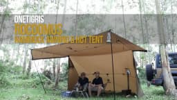OneTigris ROCDOMUS Hammock Awning & Hot Tent Wood Burning Stove Compatible Waterproof Outdoor Tarp Canopy/Rain Fly Camping Cover