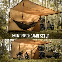 OneTigris ROCDOMUS Hammock Awning & Hot Tent Wood Burning Stove Compatible Waterproof Outdoor Tarp Canopy/Rain Fly Camping Cover