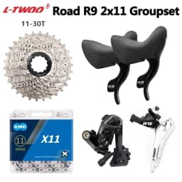 LTWOO R9 2x11 Speed Road Bike Derailleurs 22S FD + RD + X11 Chain + SUNSHINE Cassettes 11V Groupset with for R7000 R5800