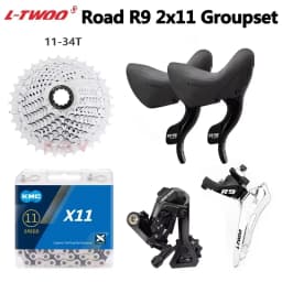 LTWOO R9 2x11 Speed Road Bike Derailleurs 22S FD + RD + X11 Chain + SUNSHINE Cassettes 11V Groupset with for R7000 R5800