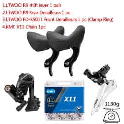 LTWOO R9 2x11 Speed Road Bike Derailleurs 22S FD + RD + X11 Chain + SUNSHINE Cassettes 11V Groupset with for R7000 R5800