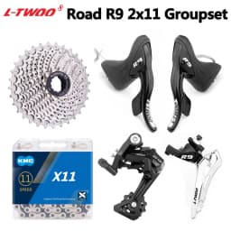 LTWOO R9 2x11 Speed Road Bike Derailleurs 22S FD + RD + X11 Chain + SUNSHINE Cassettes 11V Groupset with for R7000 R5800