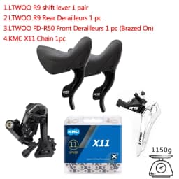 LTWOO R9 2x11 Speed Road Bike Derailleurs 22S FD + RD + X11 Chain + SUNSHINE Cassettes 11V Groupset with for R7000 R5800