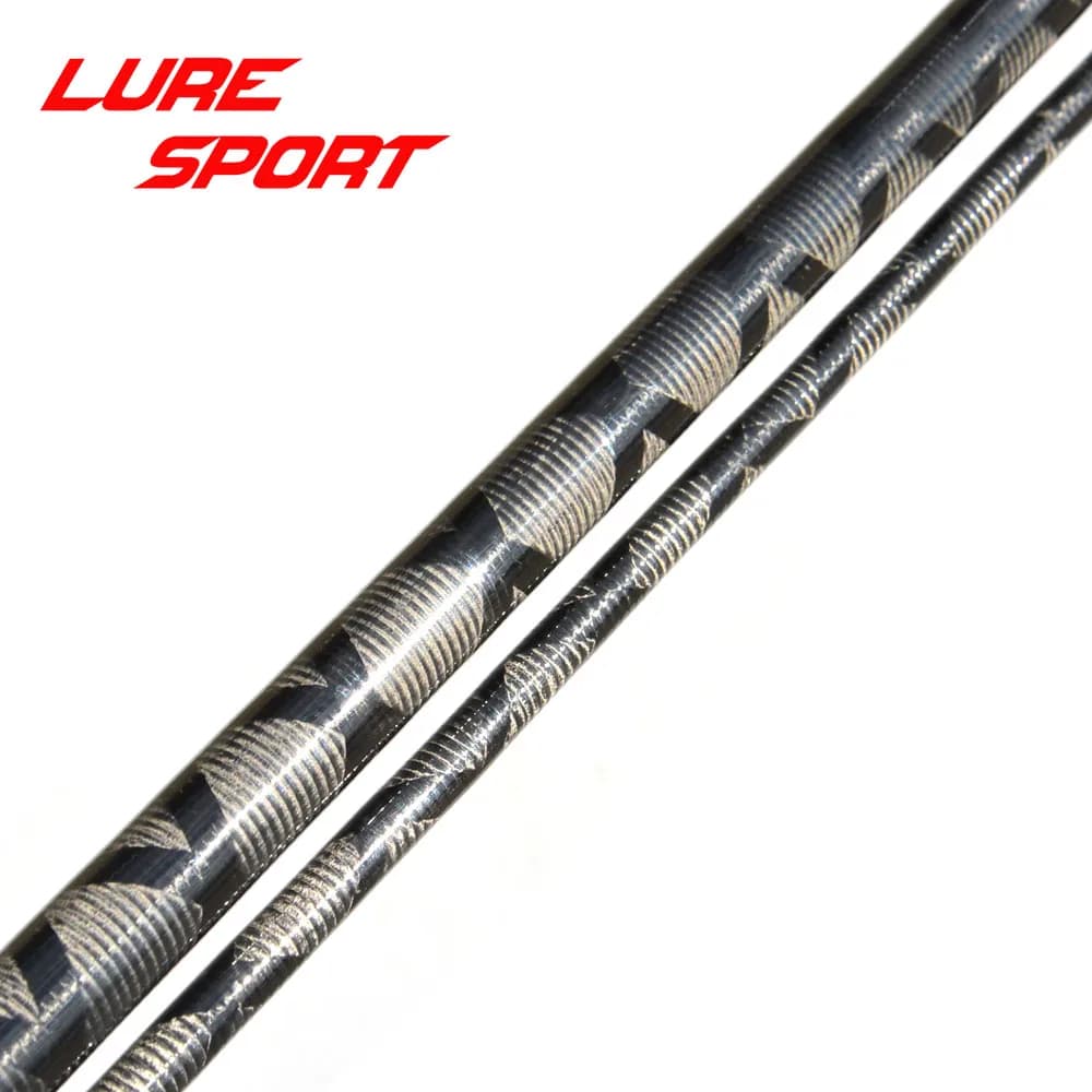 LureSport 2sets/lot 2.28m 2.4M X Cross Carbon Rod Blank 2sections/set H Power Rod Building Component Repair Pole DIY
