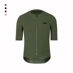 SPEXCEL 2021 New Coldback Fabric UPF 50+ Pro Aero Short sleeve cycling Jerseys Seamless No collar design zipper pocket green