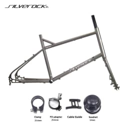 SILVEROCK DEWY Chrome Bicycle Frame 20" 406 451 Gravel Minivelo Disc Brake 2.2 Tire Urban Adult Classic Bike Matte Grey Frameset