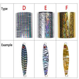 Bimoo 120m/ Roll 8cm Wide Holographic Hot Stamping Foil For Fishing Lure Jig Baits Spoon Heat Transfer Print Film Paper Acessory