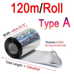 Bimoo 120m/ Roll 8cm Wide Holographic Hot Stamping Foil For Fishing Lure Jig Baits Spoon Heat Transfer Print Film Paper Acessory