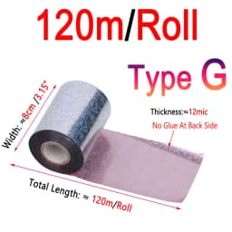 Bimoo 120m/ Roll 8cm Wide Holographic Hot Stamping Foil For Fishing Lure Jig Baits Spoon Heat Transfer Print Film Paper Acessory