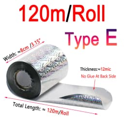 Bimoo 120m/ Roll 8cm Wide Holographic Hot Stamping Foil For Fishing Lure Jig Baits Spoon Heat Transfer Print Film Paper Acessory