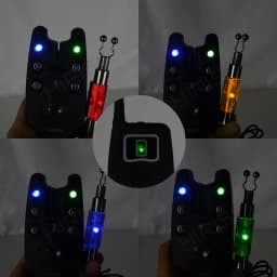 Wireless fishing bite alarm 1+4 set with 4pcs illuminated swinger in EVA case for carp fishing B1203S