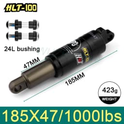 HLT-100 Mountain Bicycle Rear Shocks 125/150/165/185mm X 850/1000 lbs Aluminum Alloy Oil Spring Shock for E-bike Snow MTB Bike