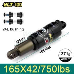 HLT-100 Mountain Bicycle Rear Shocks 125/150/165/185mm X 850/1000 lbs Aluminum Alloy Oil Spring Shock for E-bike Snow MTB Bike