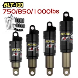 HLT-100 Mountain Bicycle Rear Shocks 125/150/165/185mm X 850/1000 lbs Aluminum Alloy Oil Spring Shock for E-bike Snow MTB Bike