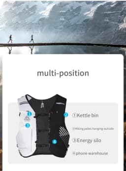 AONIJIE C9116 Unisex 10L Sports Running Backpack Lightweight Off-Road Hydration Pack Vest Hiking Rucksack