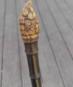 Exclusive Sales of Heartful Selected Natrual Purple Bamboo Walking Sticks Monk Staff Woodworking Craft