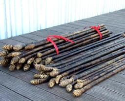 Exclusive Sales of Heartful Selected Natrual Purple Bamboo Walking Sticks Monk Staff Woodworking Craft
